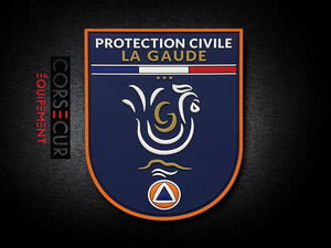 ÉCUSSON PVC PROTECTION CIVILE « LA GAUDE »