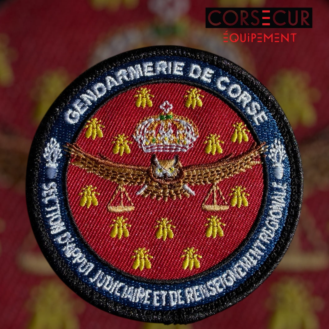 ÉCUSSON GENDARMERIE DE CORSE Section d’Appui Judiciaire et de Renseignement Régional