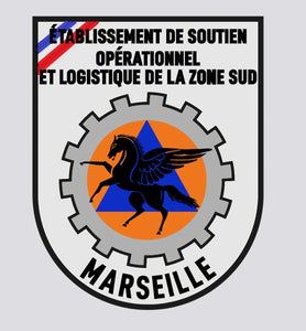ÉCUSSON SÉCURITÉ CIVILE ÉTABLISSEMENT DE SOUTIEN OPÉRATIONNEL ET LOGISTIQUE DE LA ZONE SUD- MARSEILLE -