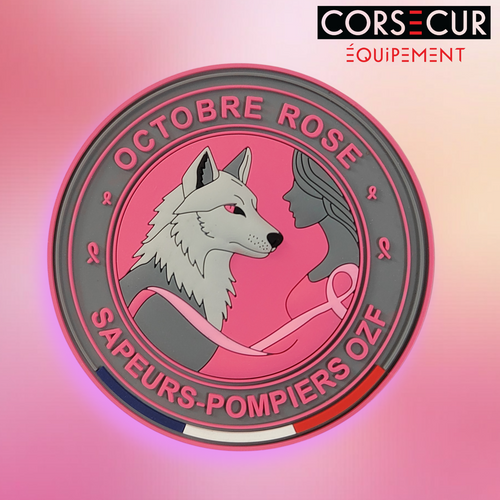 Écusson SAPEURS-POMPIERS 77 OZF OCTOBRE ROSE 2025