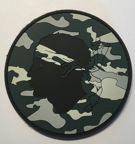 ECUSSON PVC TÊTE DE MAURE CAMOUFLAGE GRIS